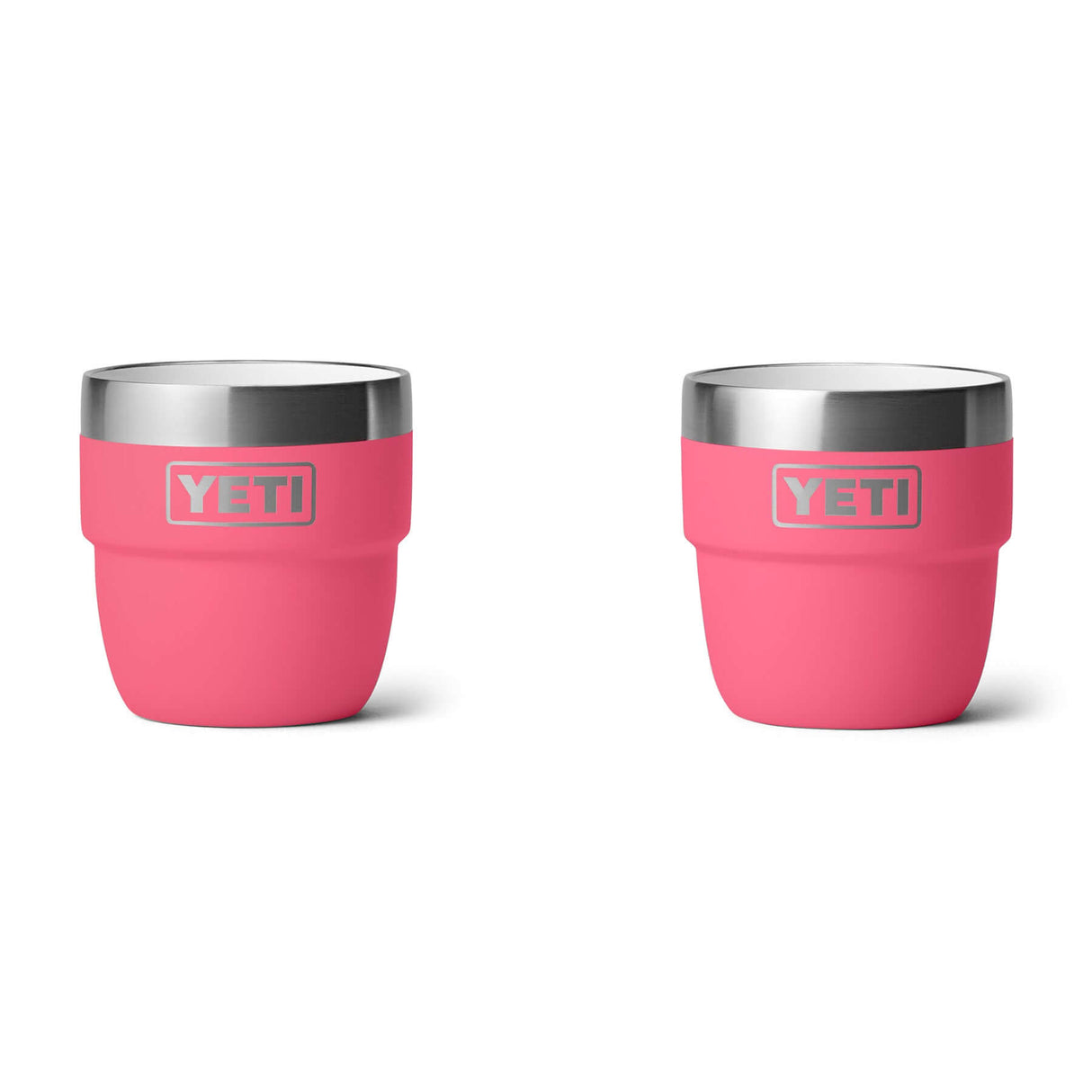 YETI Rambler 4 oz (144 ml) Stackable Espresso Cup - 2 Pack Cherry Blossom-Navy-Tropical Pink-White-Rescue Red - 53 Degrees North