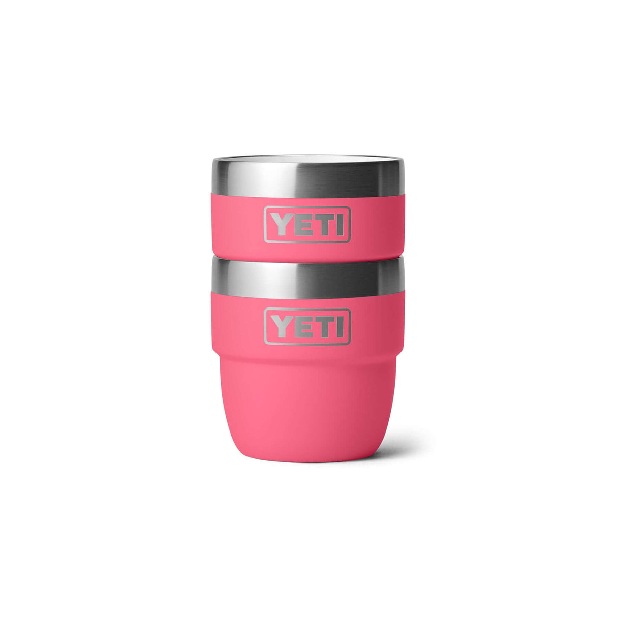 YETI Rambler 4 oz (144 ml) Stackable Espresso Cup - 2 Pack Cherry Blossom-Navy-Tropical Pink-White-Rescue Red - 53 Degrees North