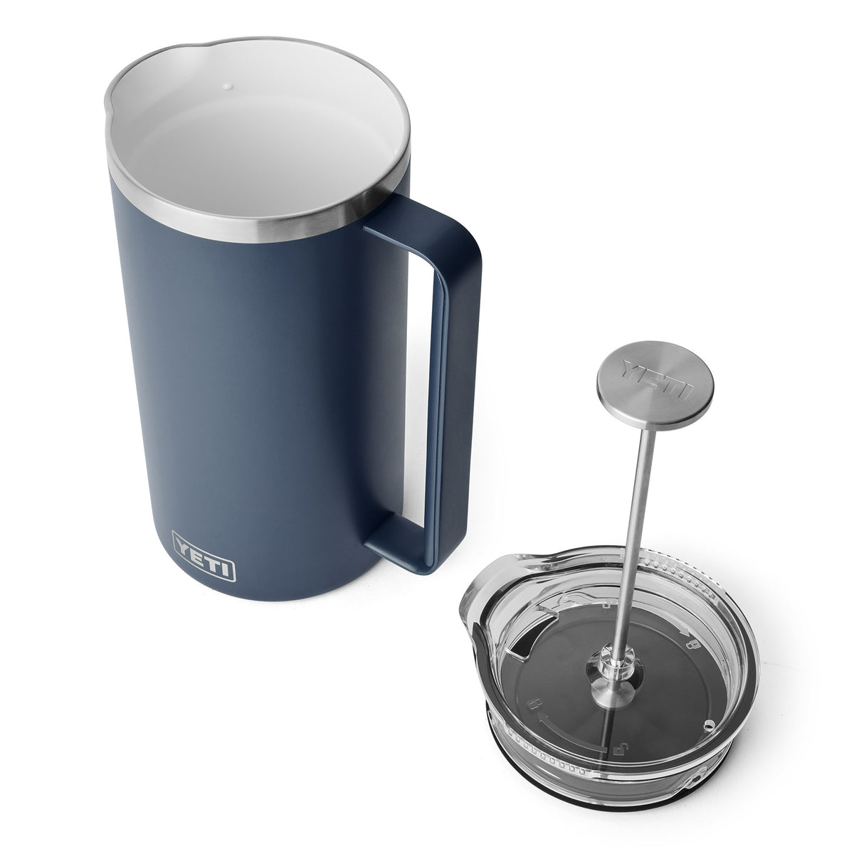 YETI Rambler 64oz (1.9 L) French Press Navy-White - 53 Degrees North