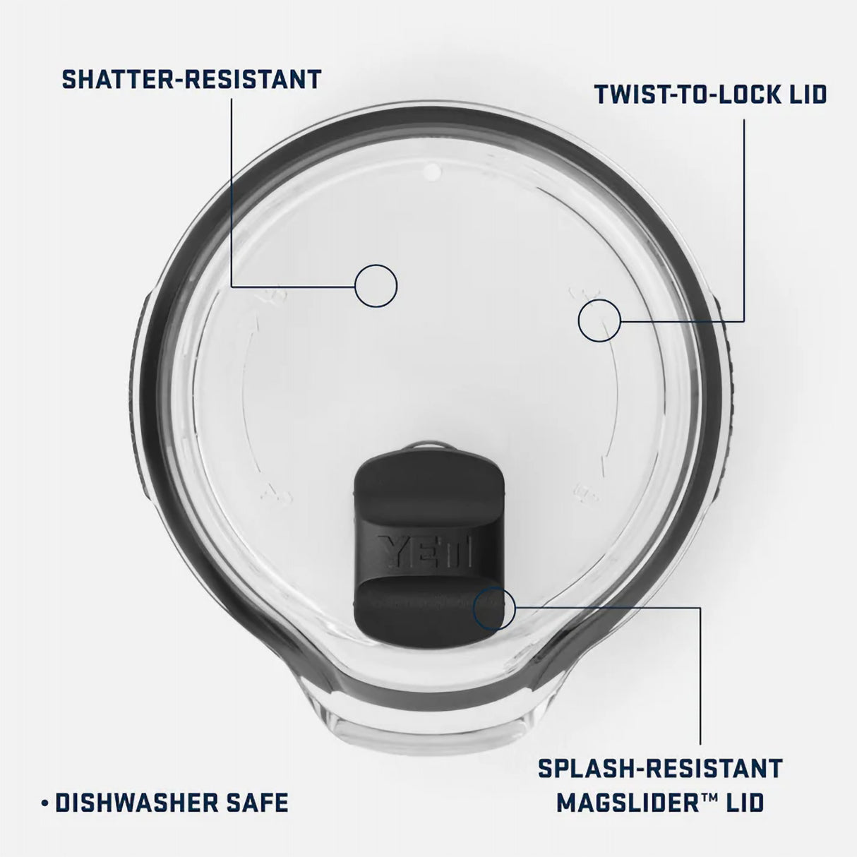 YETI Rambler 64oz (1.9 L) Pitcher Magslider Lid Clear - 53 Degrees North