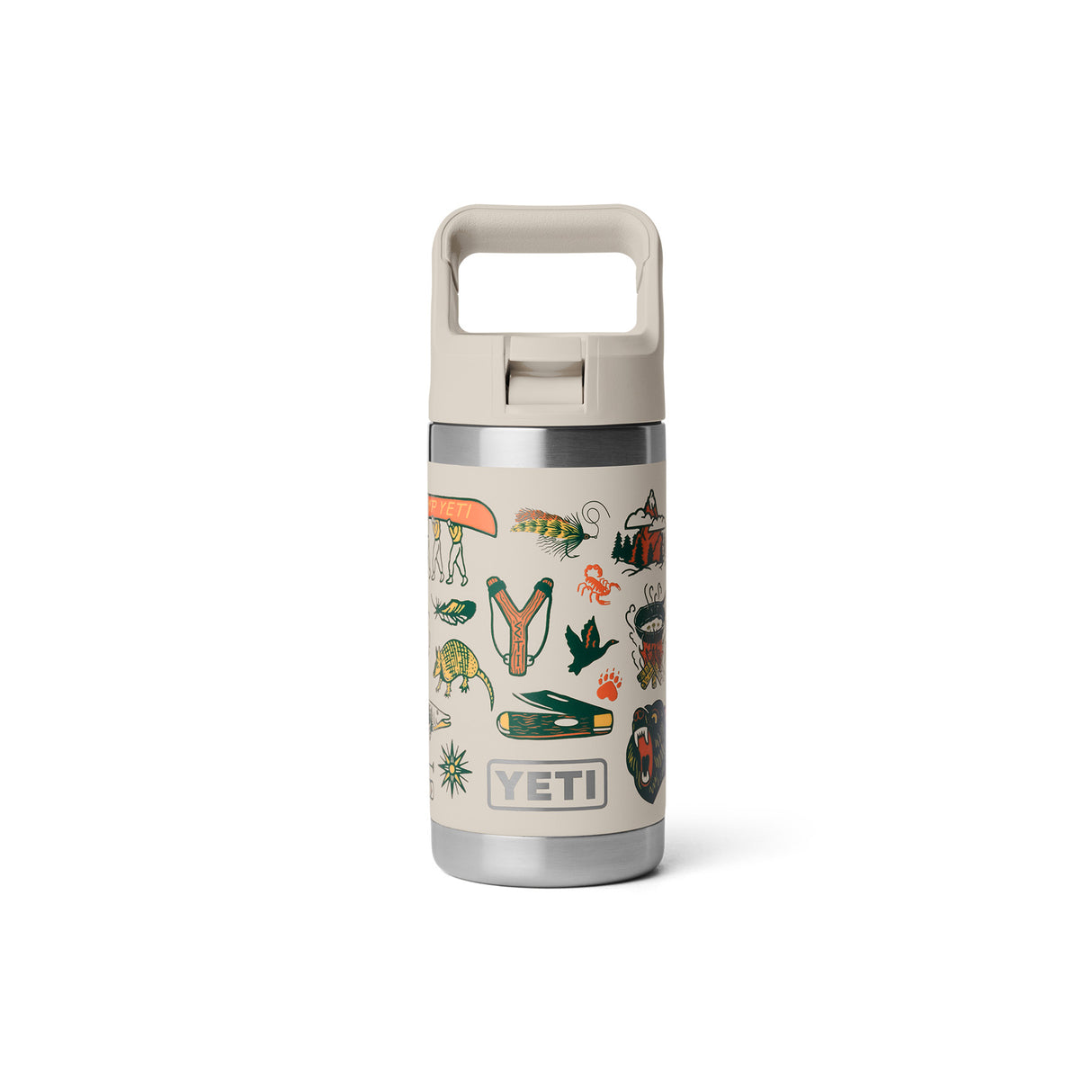 YETI Rambler Junior 12 oz (354 ml) Kids Bottle Big Sky Summer Camp-Cape Taupe Summer Camp-Sea View-Royal Blue-Navy - 53 Degrees North