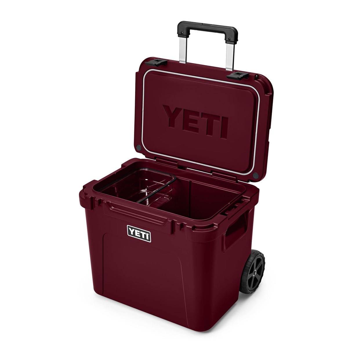 YETI Roadie 60 Wheeled Cool Box Navy-Wild Vine Red - 53 Degrees North