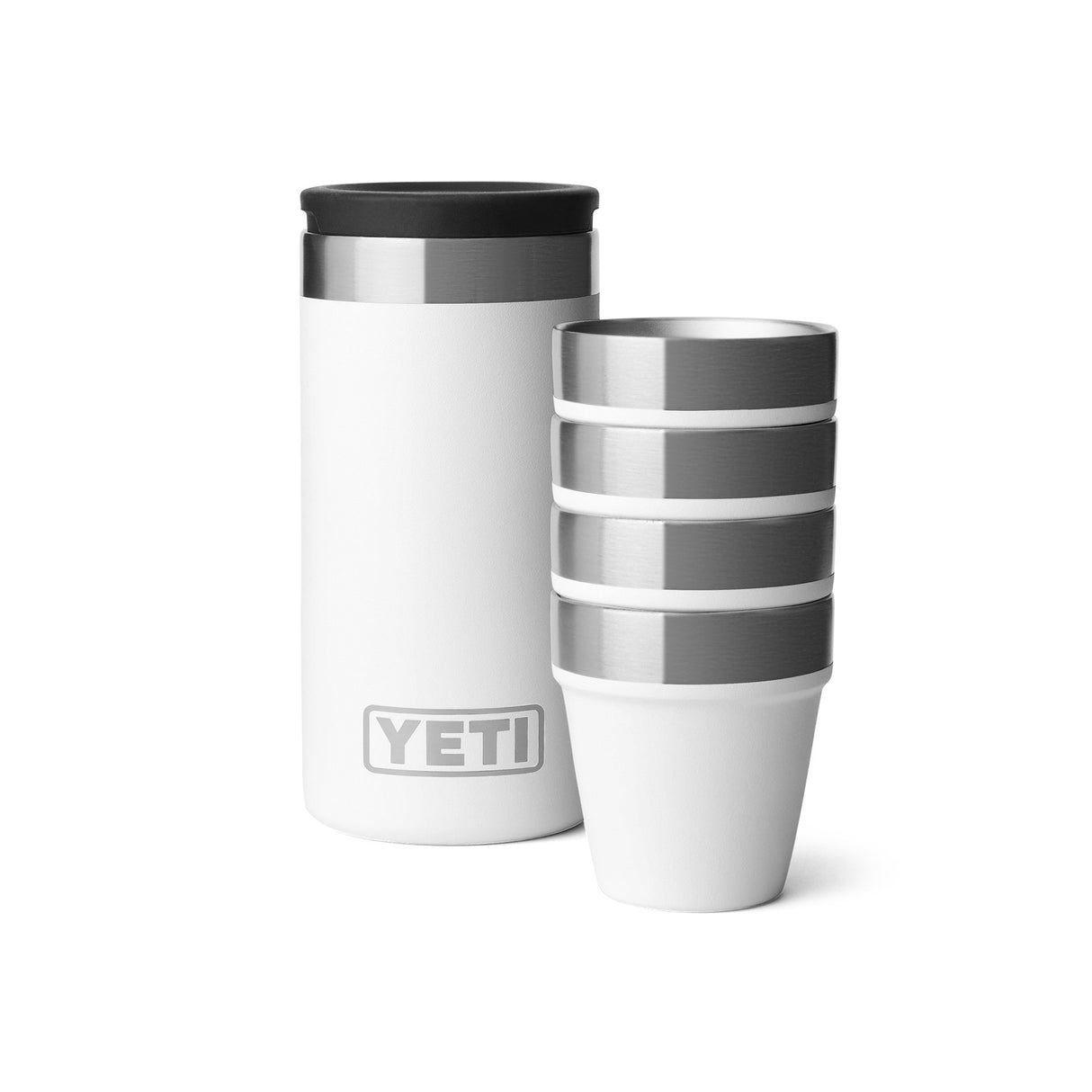 YETI Shot Glasses with Carrying Case Black-Rescue Red-White - 53 Degrees North