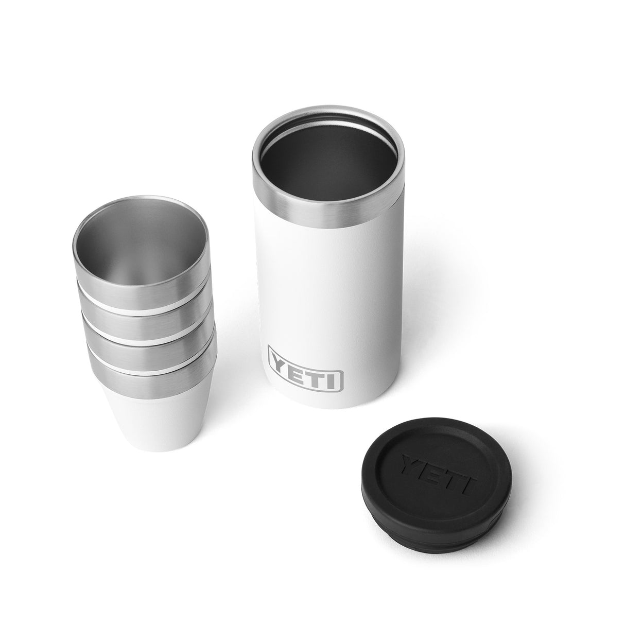 YETI Shot Glasses with Carrying Case Black-Rescue Red-White - 53 Degrees North