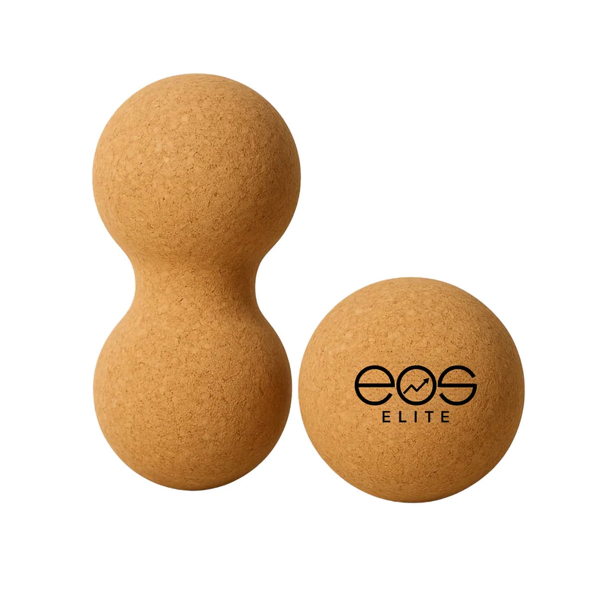 EOS Elite Cork Massage Ball Set Brown #- 53 Degrees North
