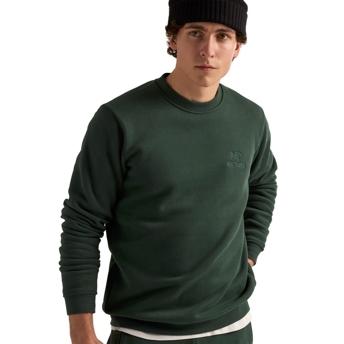 Arc'teryx Men's Emblem Fleece Crew Dark Jade - 53 Degrees North