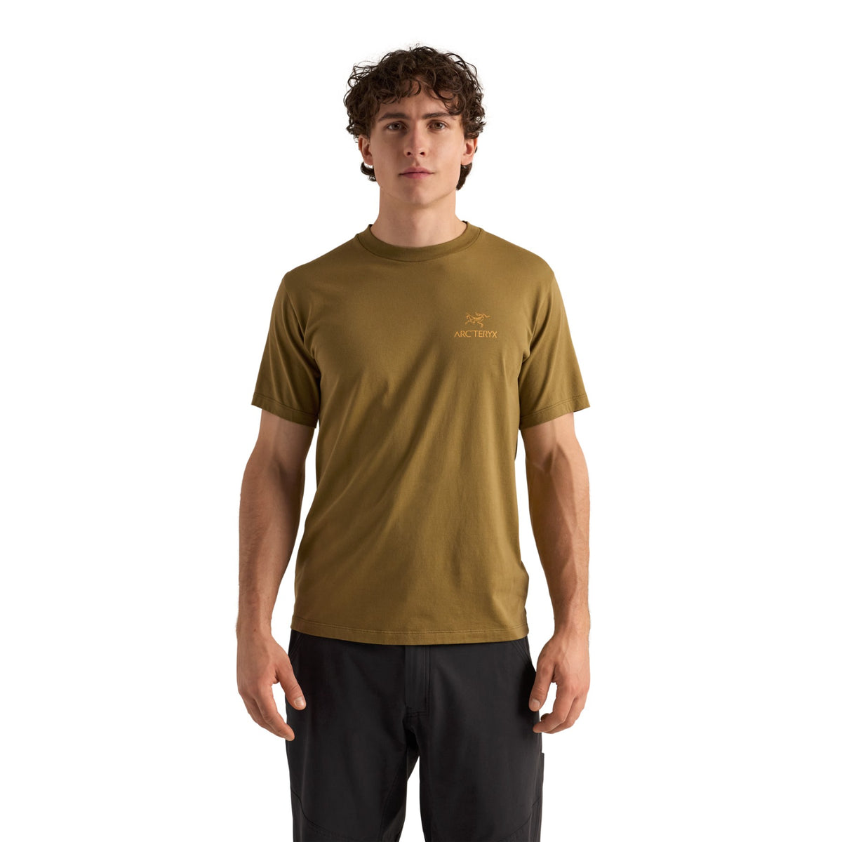 Arc'teryx Men's Kragg SL Cotton Bird Word Short Sleeve Tee Bracken/Larch - 53 Degrees North