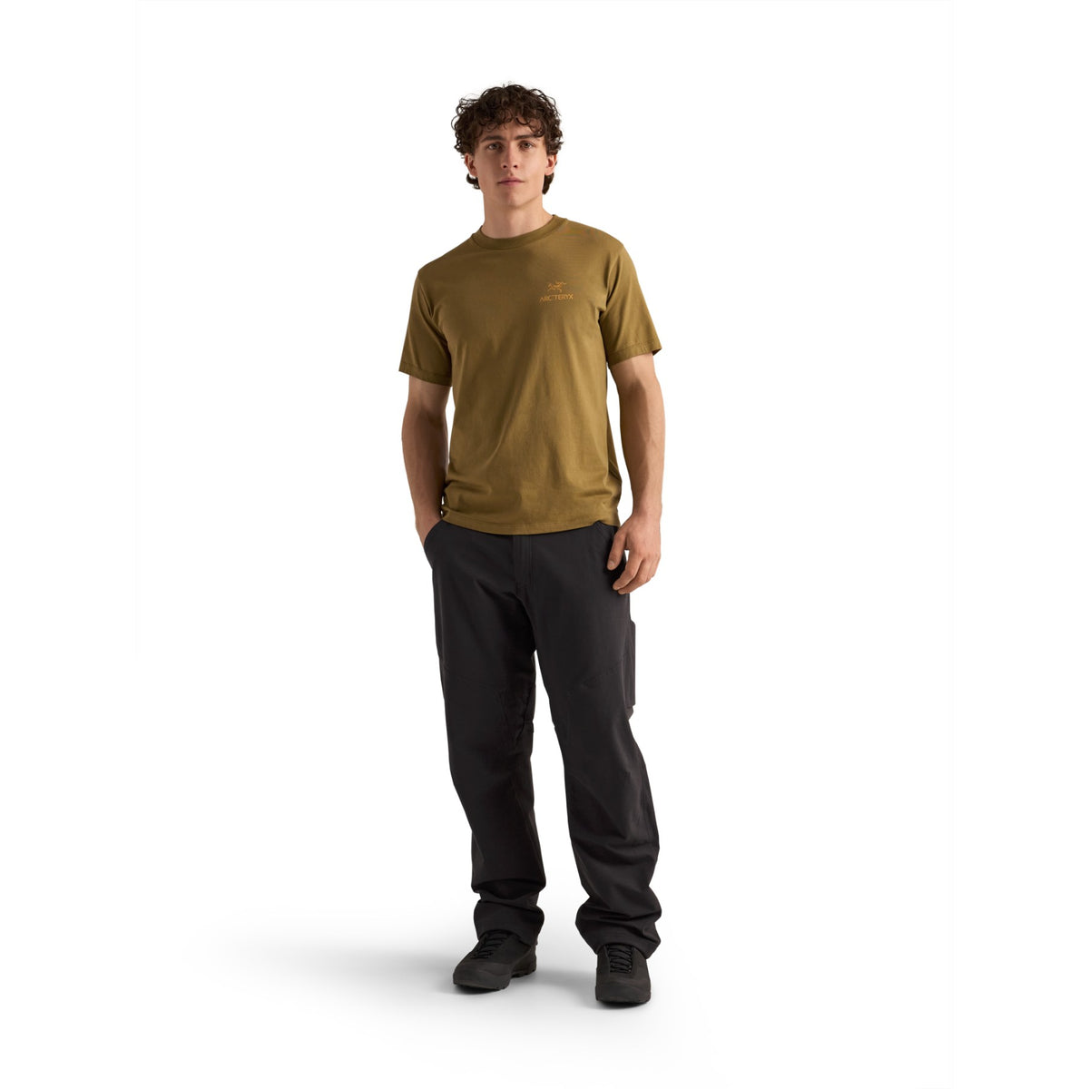 Arc'teryx Men's Kragg SL Cotton Bird Word Short Sleeve Tee Bracken/Larch - 53 Degrees North