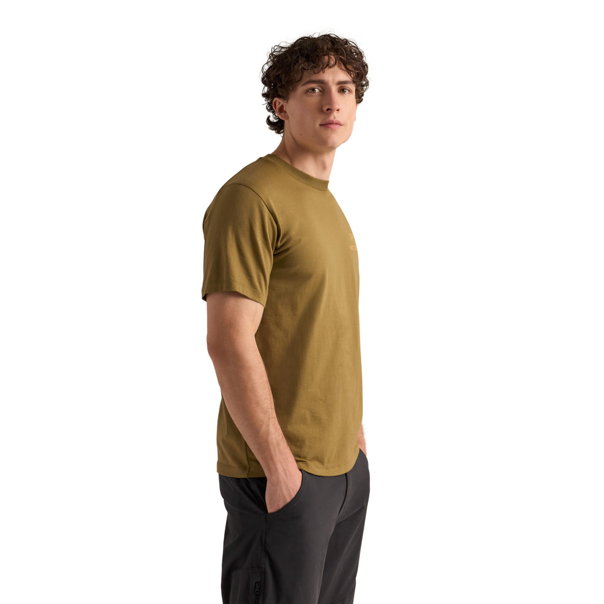 Arc'teryx Men's Kragg SL Cotton Bird Word Short Sleeve Tee Bracken/Larch - 53 Degrees North