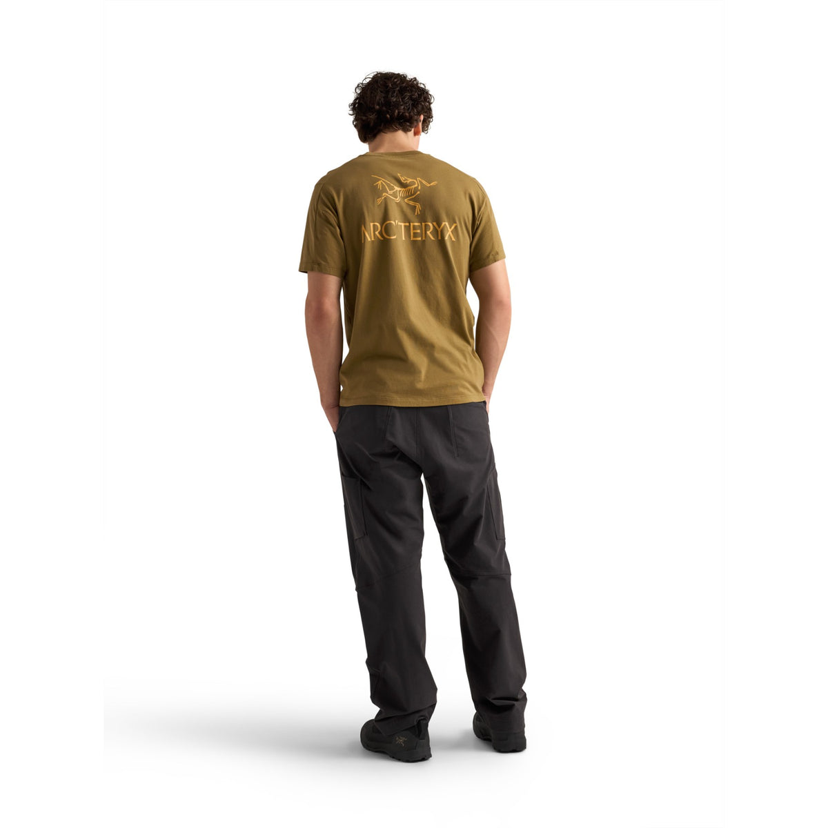 Arc'teryx Men's Kragg SL Cotton Bird Word Short Sleeve Tee Bracken/Larch - 53 Degrees North