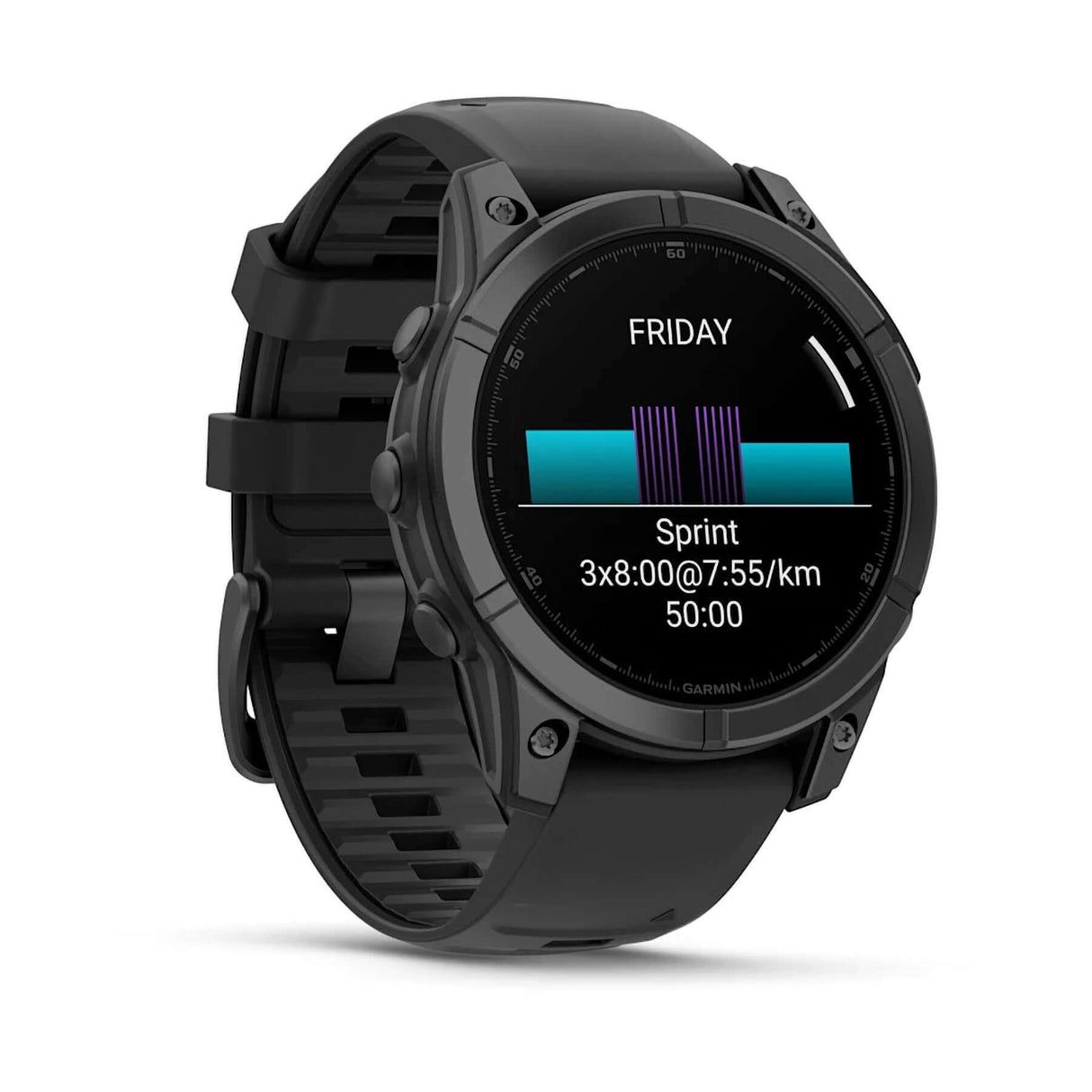 Garmin Fenix E 47mm Multisport GPS Smartwatch Stainless Steel/Black - 53 Degrees North