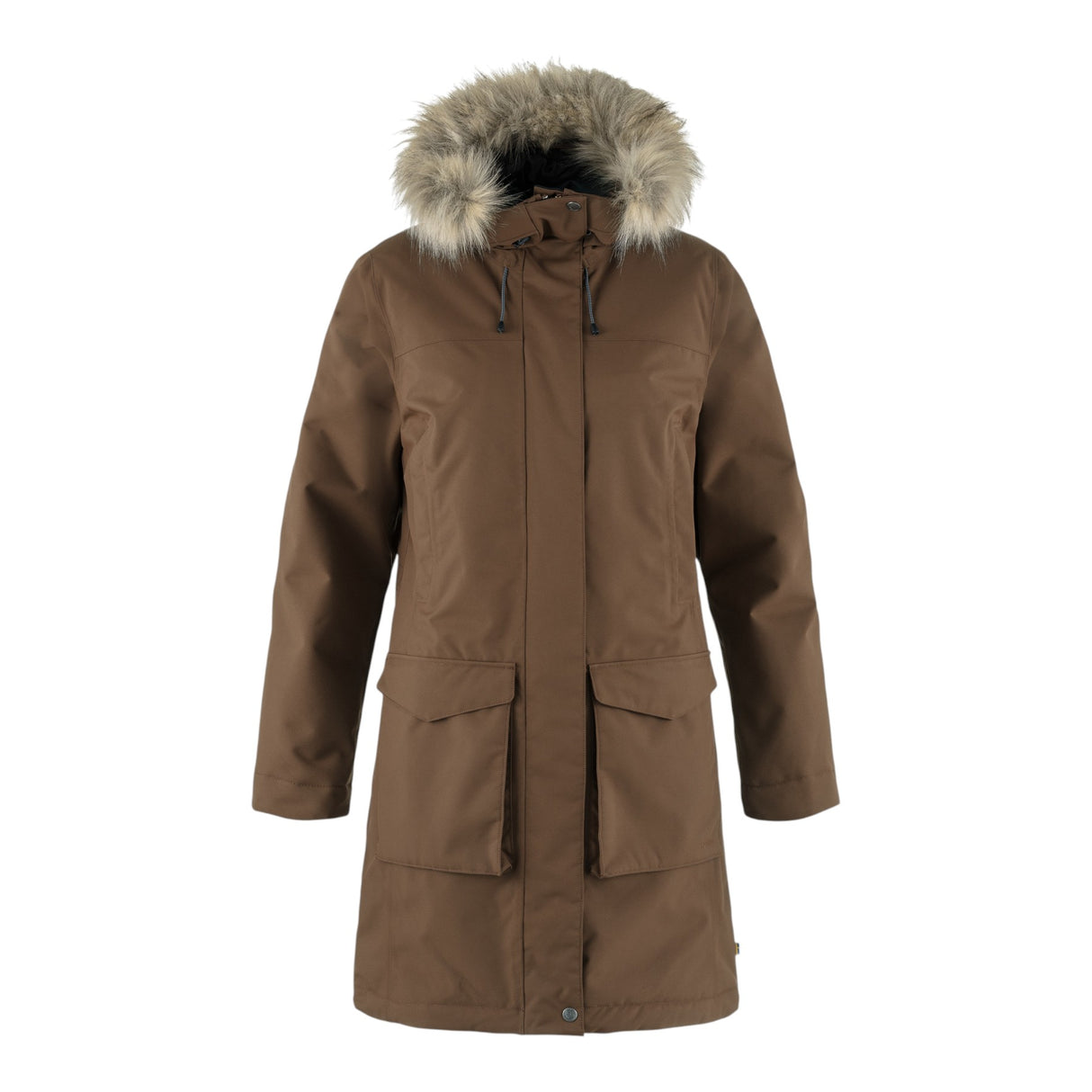 Fjällräven Women's Nuuk Lite Waterproof Parka Dark Oak / X-Small-Dark Oak / Small-Dark Oak / Medium-Dark Oak / Large-Black / X-Small #- 53 Degrees North