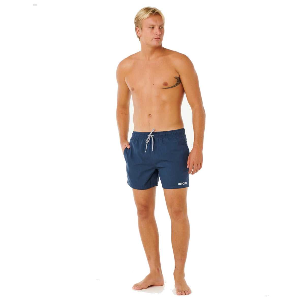 Rip Curl Men's Streamline Offset Volley Boardshorts Dark Navy full length - 53 Degrees North