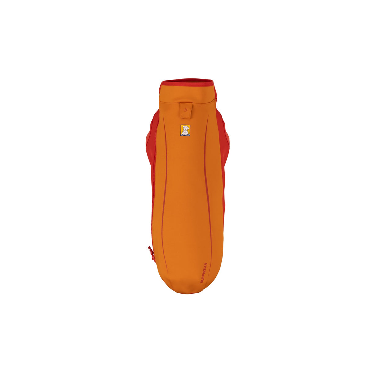 Ruffwear Undercoat Dog Water Jacket Campfire Orange overhead - 53 Degrees North