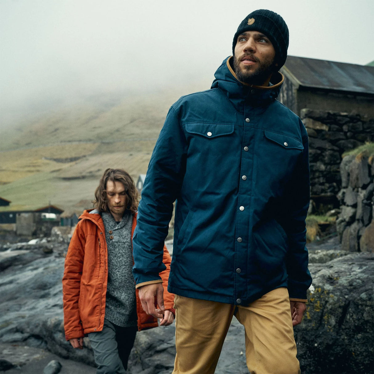 Fjällräven Byron Wool Hat Dark Grey-Grey-Alpine Blue-Dark Navy-Dark Olive #- 53 Degrees North