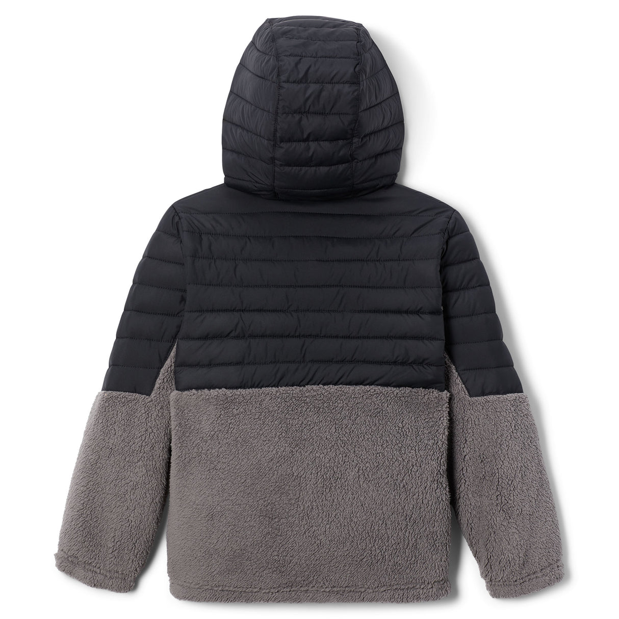 Columbia Boys' Powder Lite Novelty Hooded Jacket Black/City Grey / Age 4-5-Black/City Grey / Age 6-7-Black/City Grey / Age 8-9-Black/City Grey / Age 10-11-Black/City Grey / Age 12-13 #- 53 Degrees North