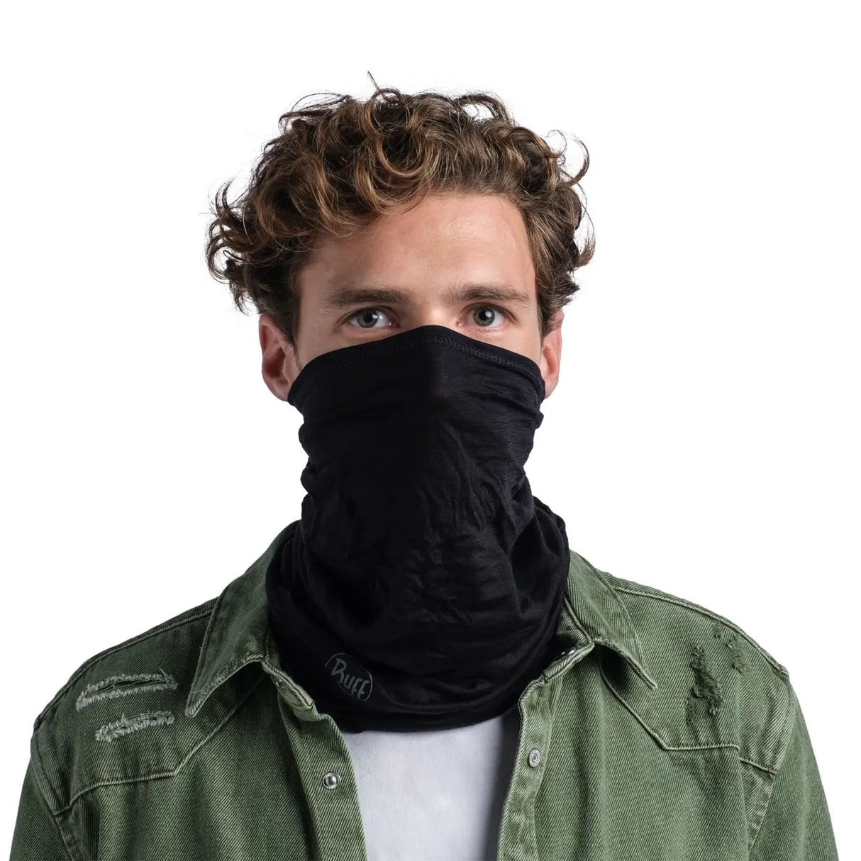 BUFF Merino Lightweight Neckwear Multistripes Tempest-Solid Pansy-Cloud Matewa-Solid Black-Solid Light Grey #- 53 Degrees North