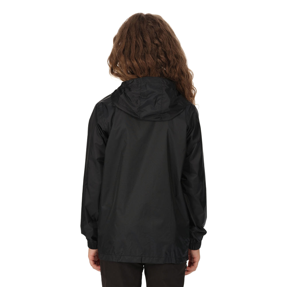 Regatta Kids' Pack It Waterproof Packaway Jacket #color_black