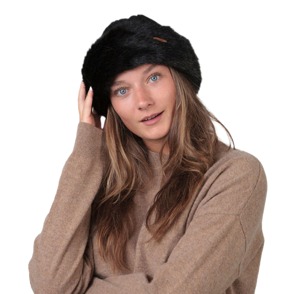 Barts Women's Warm Fur Cable Band Hat #color_black