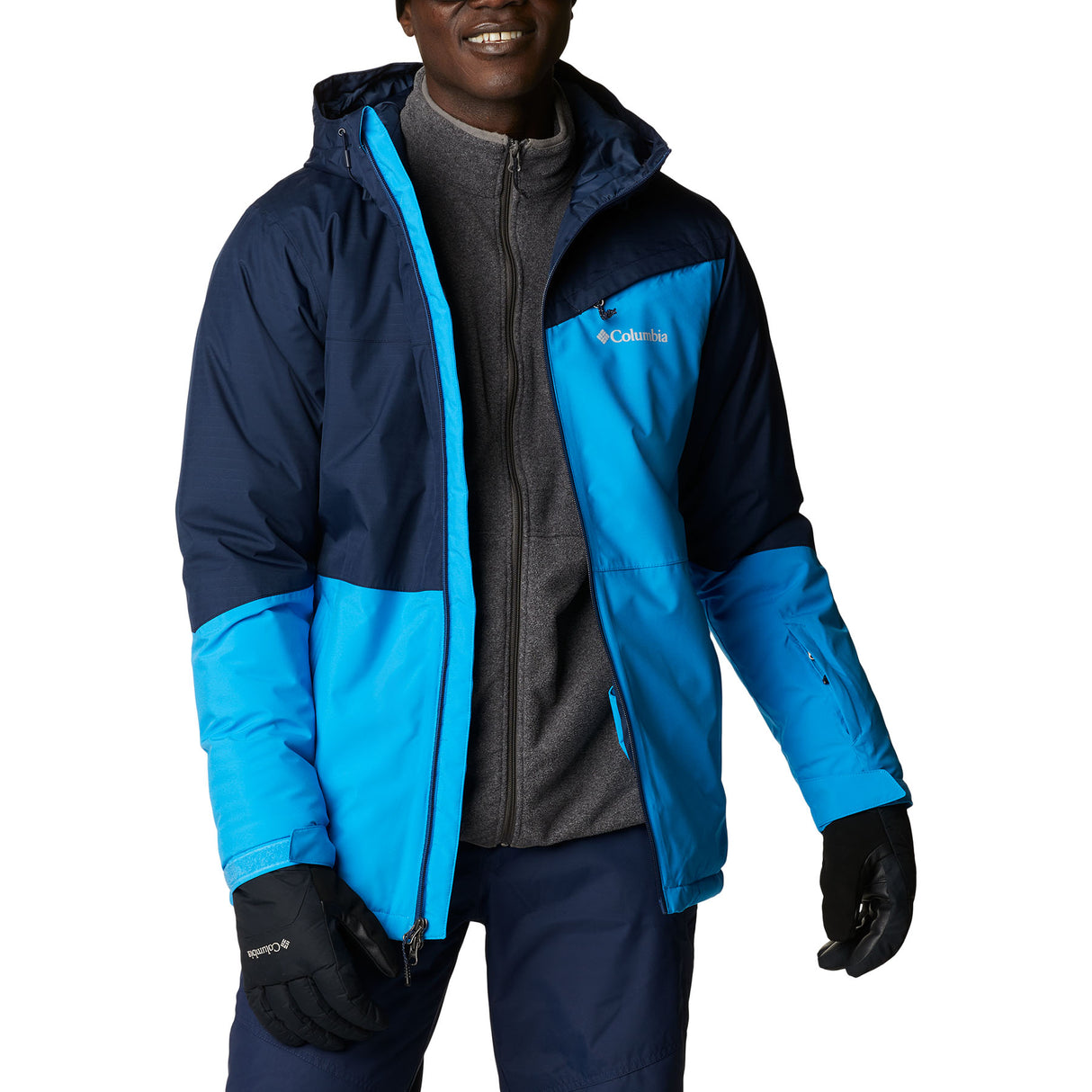 Columbia Men's Iceberg Point Waterproof Ski Jacket Compass Blue/Collegiate Navy / Small-Compass Blue/Collegiate Navy / Medium-Compass Blue/Collegiate Navy / Large-Compass Blue/Collegiate Navy / X-Large-Compass Blue/Collegiate Navy / XX-Large #- 53 Degrees North