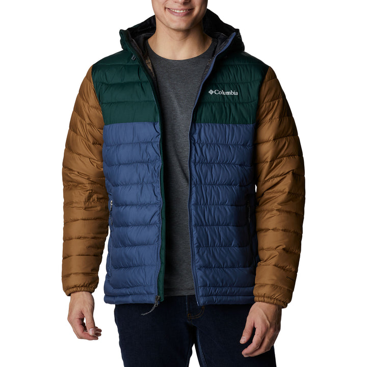 Columbia Men's Powder Lite Hooded Jacket #color_dark-mountain-spruce-delta