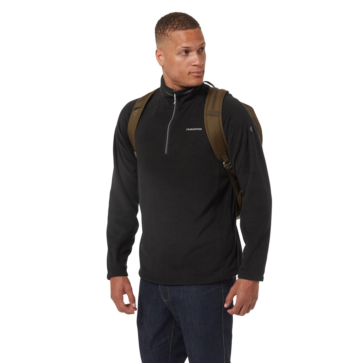 Craghoppers Men's Corey VI Half Zip Fleece Pullover Black / Small-Black / Medium-Black / Large-Black / X-Large-Black / XX-Large #- 53 Degrees North