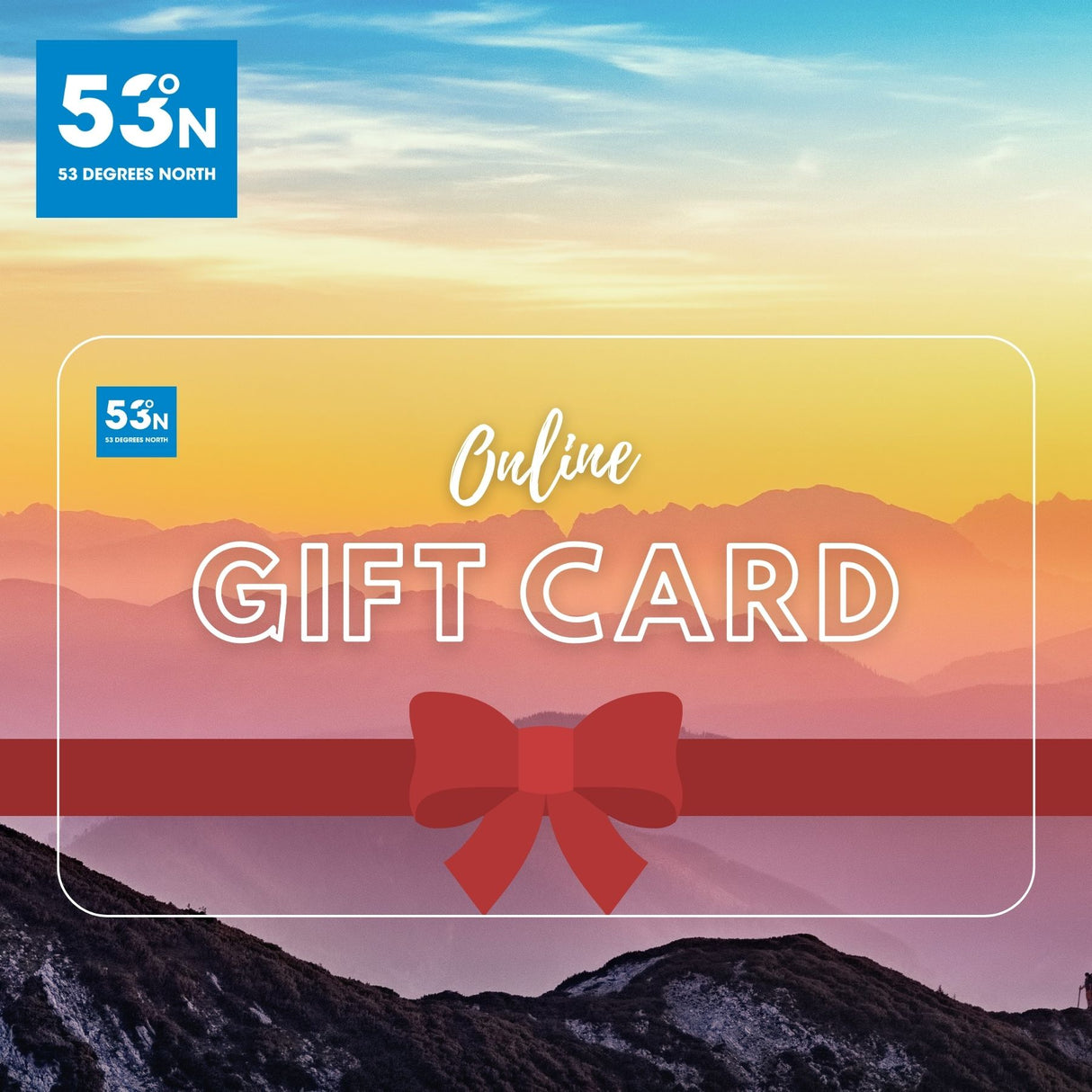 53 Degrees North Online Gift Card €20-€30-€50-€100-€150 - 53 Degrees North