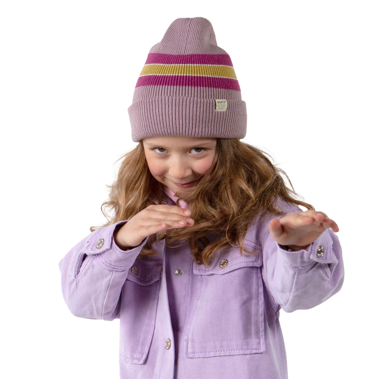 Barts Girls' Melona Beanie Mauve / 53-55cm-Purple / 53-55cm - 53 Degrees North