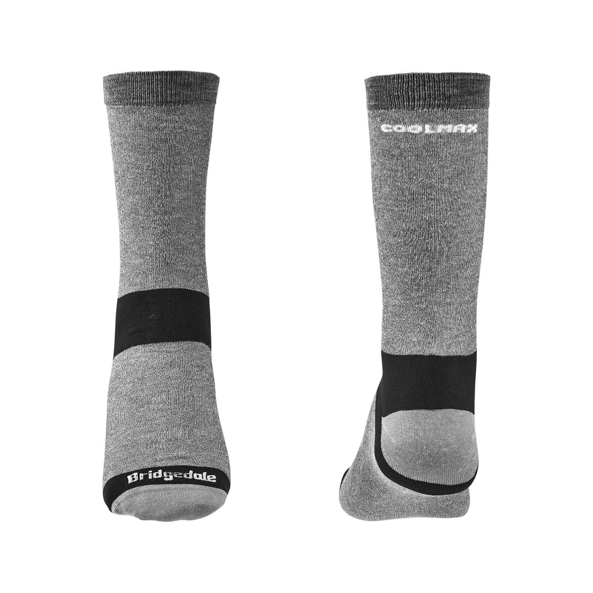 Bridgedale Men's Base Layer CoolMax Liner - Pack of 2 Grey / Medium-Grey / Large-Grey / X-Large - 53 Degrees North
