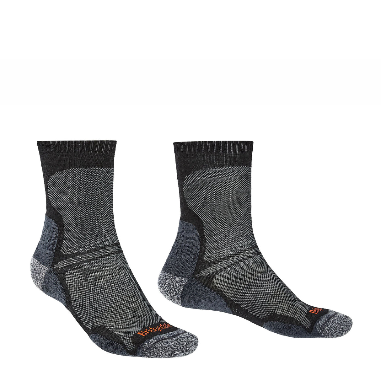 Bridgedale Men's Ultra Light Merino Performance Crew Socks Black / Medium-Black / Large-Black / X-Large - 53 Degrees North