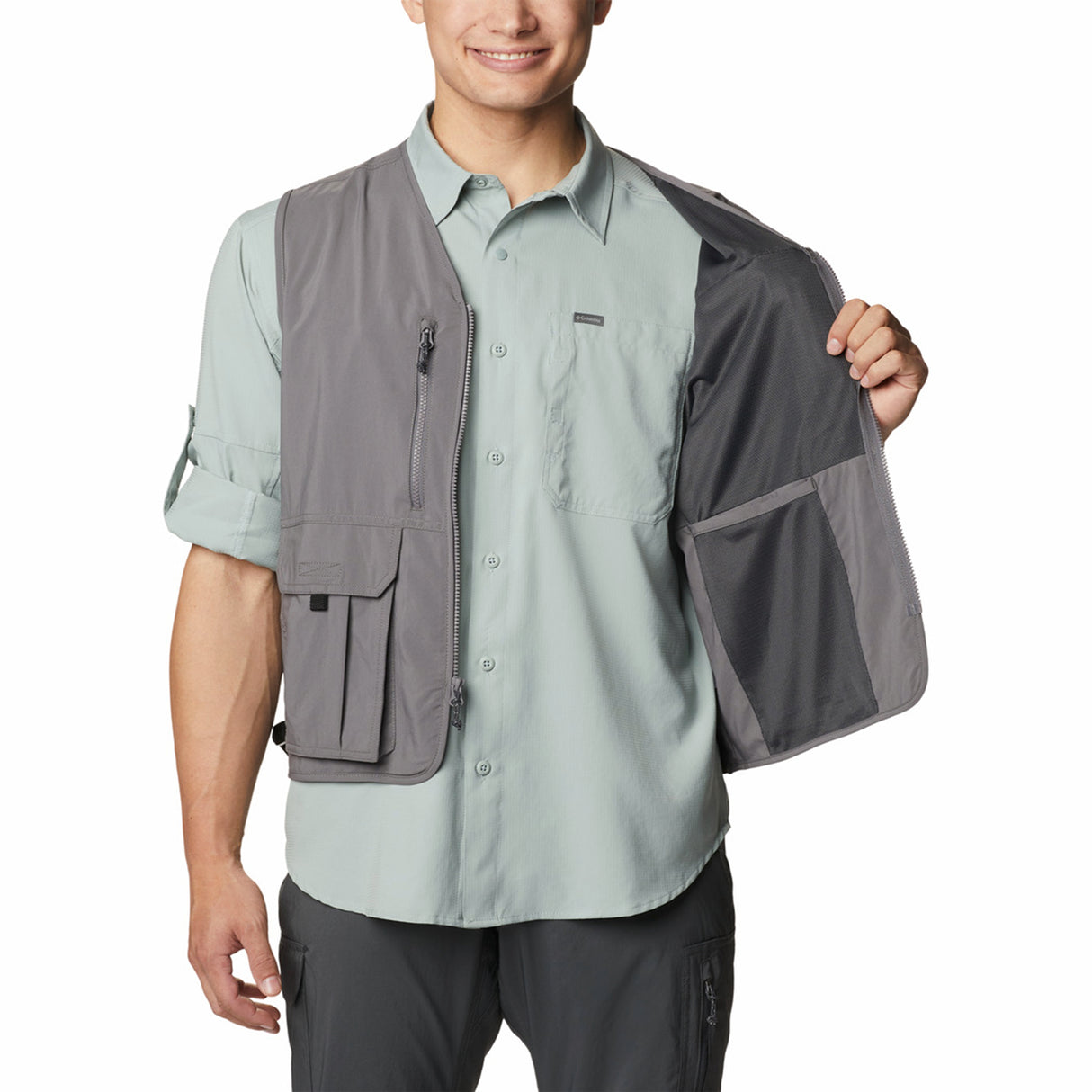 Columbia Men's Silver Ridge Utility Vest City Grey / Small-City Grey / Medium-City Grey / Large-City Grey / X-Large-City Grey / XX-Large - 53 Degrees North
