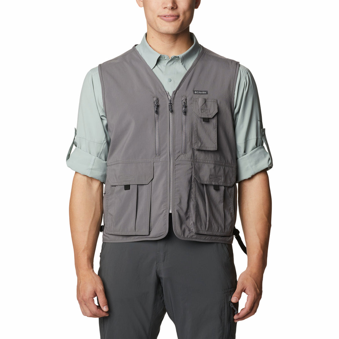 Columbia Mens Silver Ridge Utility Vest #color_city-grey