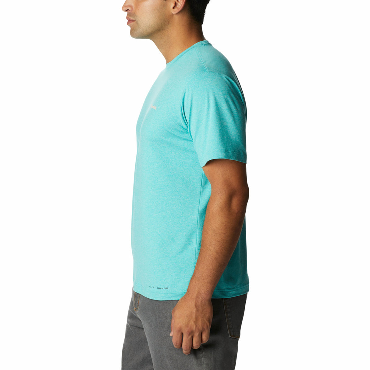 Columbia Men's Tech Trail Graphic T-Shirt Jet Stream Heather/Palmscape Tonal Graphic / Small-Jet Stream Heather/Palmscape Tonal Graphic / Medium-Jet Stream Heather/Palmscape Tonal Graphic / Large-Jet Stream Heather/Palmscape Tonal Graphic / X-Large-Jet Stream Heather/Palmscape Tonal Graphic / XX-Large #- 53 Degrees North