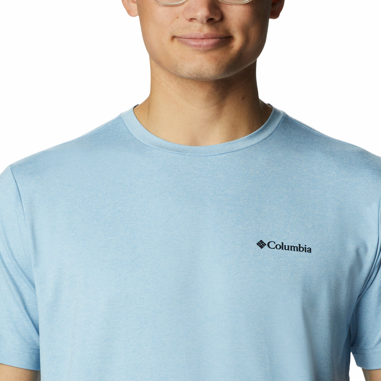 Columbia Men's Tech Trail Graphic T-Shirt Jet Stream Heather/Palmscape Tonal Graphic / Small-Jet Stream Heather/Palmscape Tonal Graphic / Medium-Jet Stream Heather/Palmscape Tonal Graphic / Large-Jet Stream Heather/Palmscape Tonal Graphic / X-Large-Jet Stream Heather/Palmscape Tonal Graphic / XX-Large #- 53 Degrees North