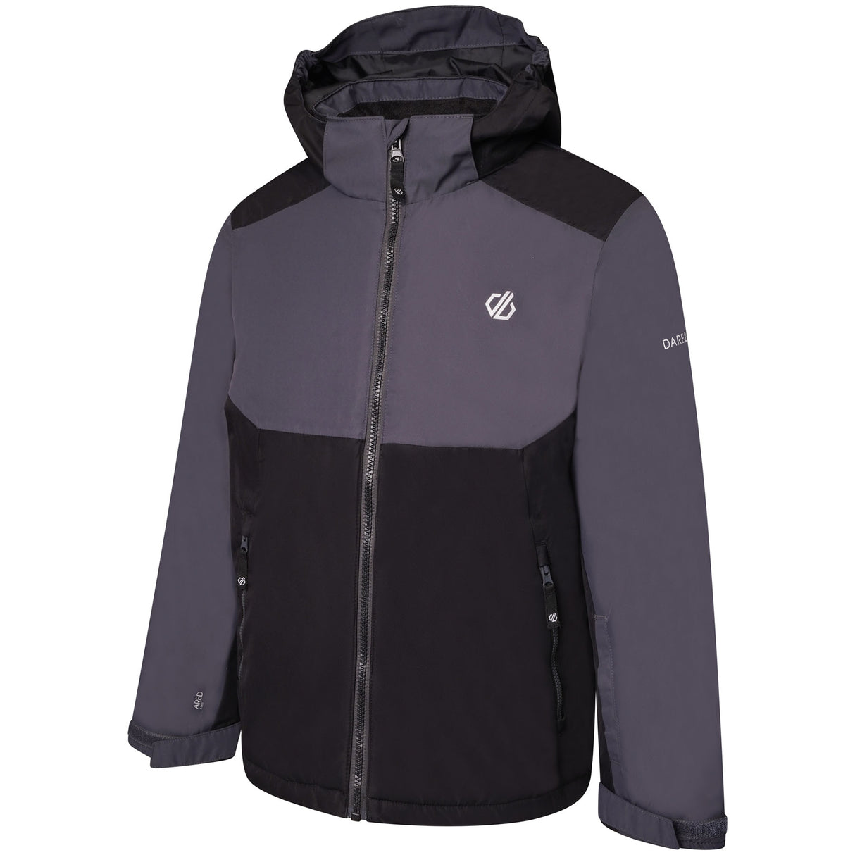 Dare 2b Kids' Impose III Ski Jacket Ebony Grey/Black / Age 3-4-Ebony Grey/Black / Age 5-6-Ebony Grey/Black / Age 7-8-Ebony Grey/Black / Age 9-10-Ebony Grey/Black / Age 11-12 - 53 Degrees North