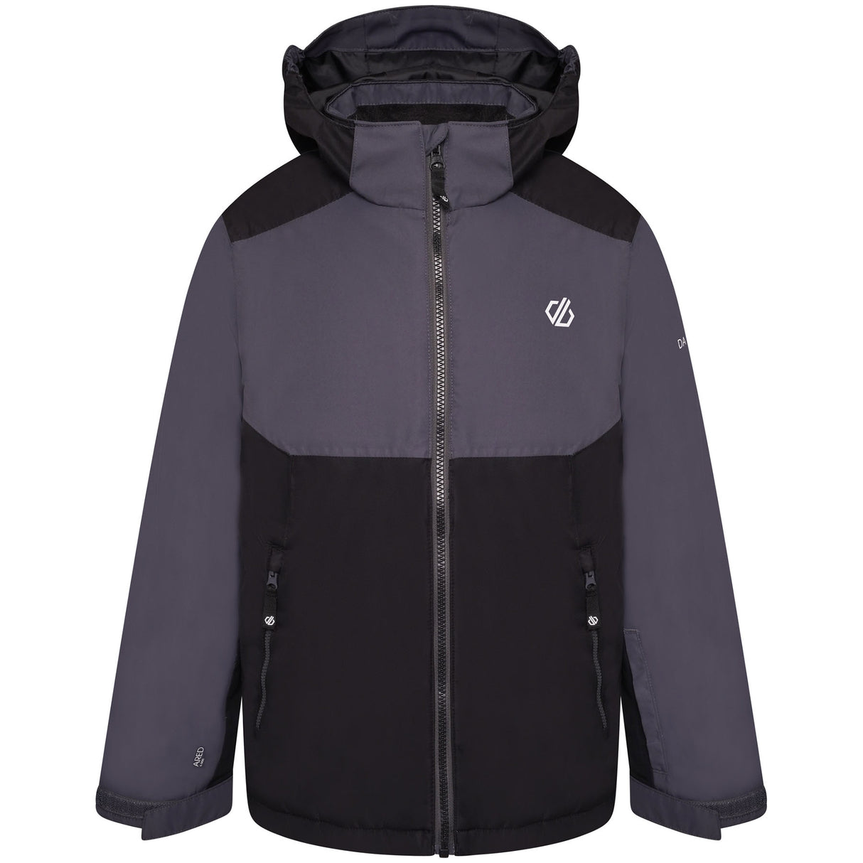 Dare 2b Kids' Impose III Ski Jacket Ebony Grey/Black / Age 3-4-Ebony Grey/Black / Age 5-6-Ebony Grey/Black / Age 7-8-Ebony Grey/Black / Age 9-10-Ebony Grey/Black / Age 11-12 - 53 Degrees North