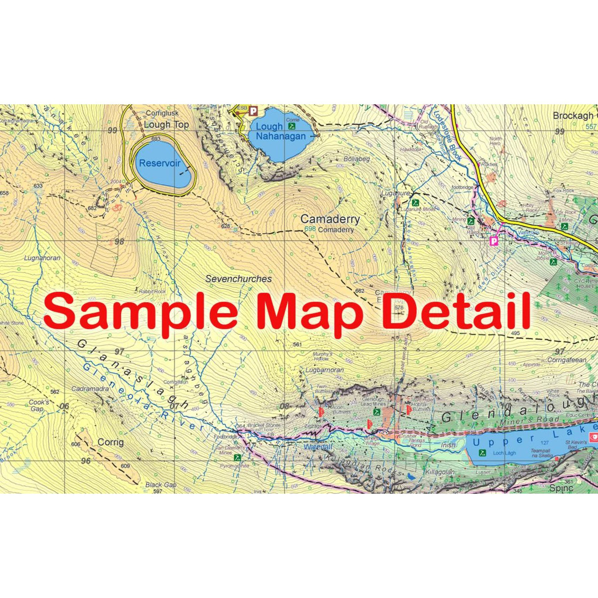 EastWest Mapping Lugnaquilla & Glendalough Map Default Title - 53 Degrees North