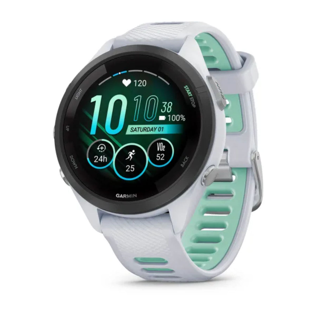 Garmin Forerunner 265S - 42mm Music Smartwatch White-Pink - 53 Degrees North