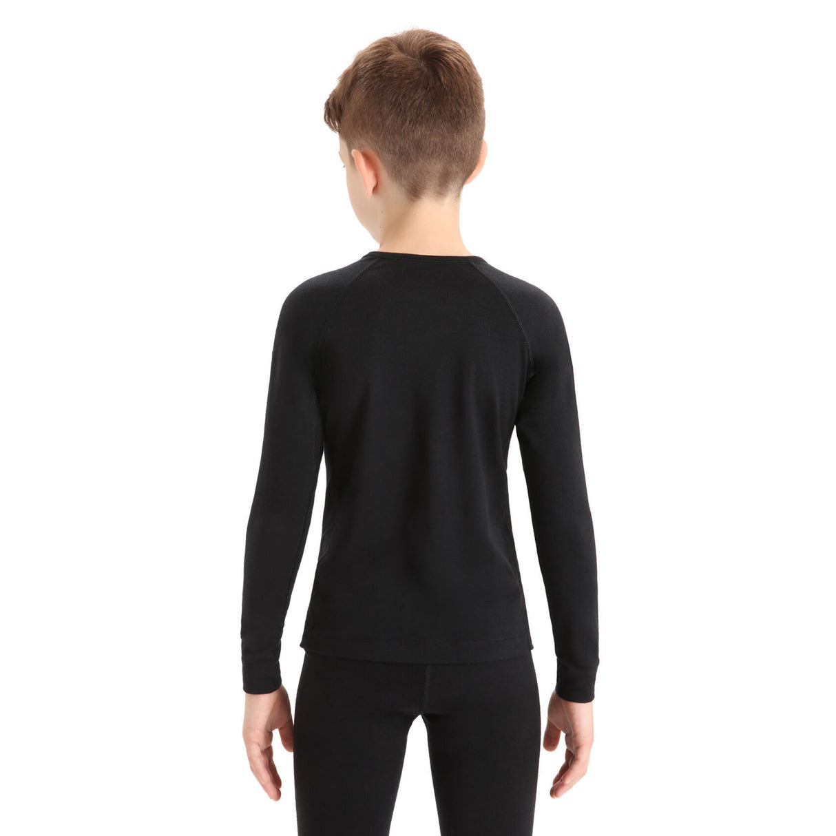 Icebreaker Kids' 200 Oasis Long Sleeve Crewe Black / Age 5-6-Black / Age 7-8-Black / Age 9-10-Black / Age 11-12-Midnight Navy / Age 5-6 - 53 Degrees North