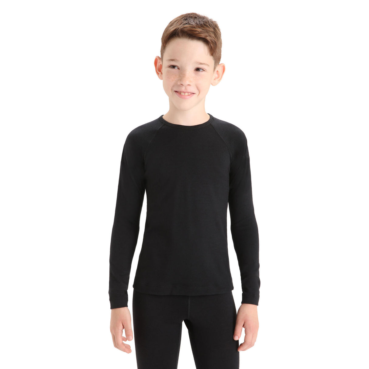 Icebreaker Kids' 200 Oasis Long Sleeve Crewe Black / Age 5-6-Black / Age 7-8-Black / Age 9-10-Black / Age 11-12-Midnight Navy / Age 5-6 - 53 Degrees North
