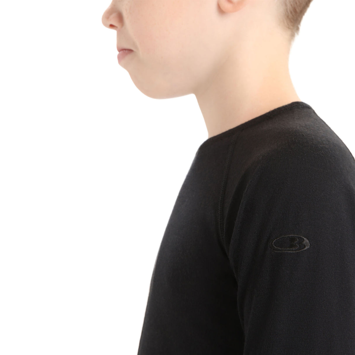 Icebreaker Kids' 200 Oasis Long Sleeve Crewe Black / Age 5-6-Black / Age 7-8-Black / Age 9-10-Black / Age 11-12-Midnight Navy / Age 5-6 - 53 Degrees North