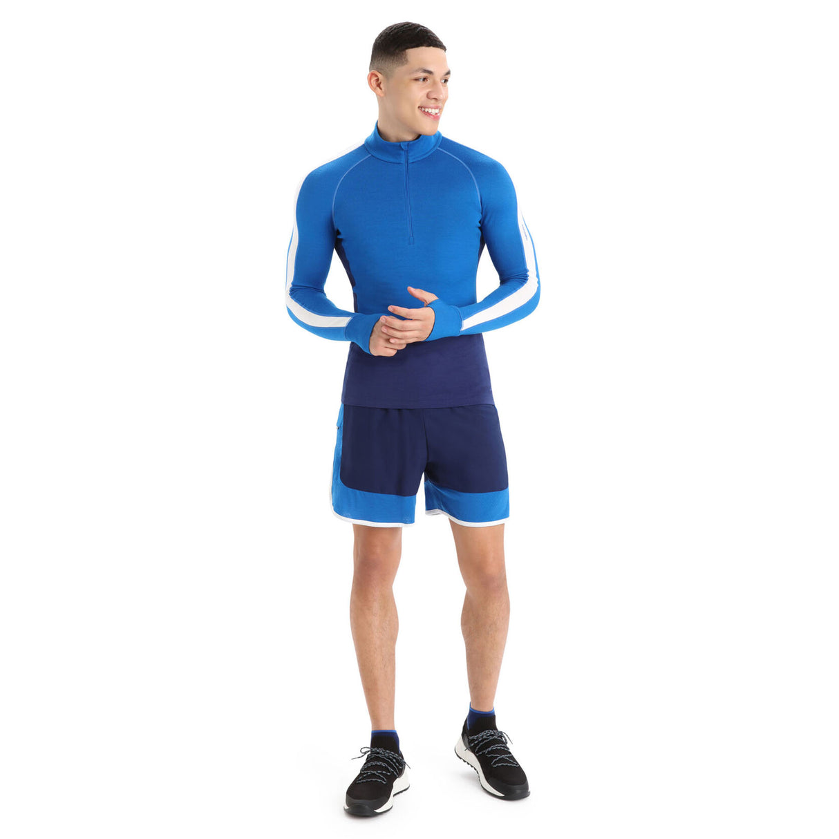 Icebreaker Men's Zoneknit 260 Long Sleeve Half Zip Base Layer Top Jet Heather / Small-Jet Heather / Medium-Jet Heather / Large-Jet Heather / X-Large-Jet Heather / XX-Large - 53 Degrees North