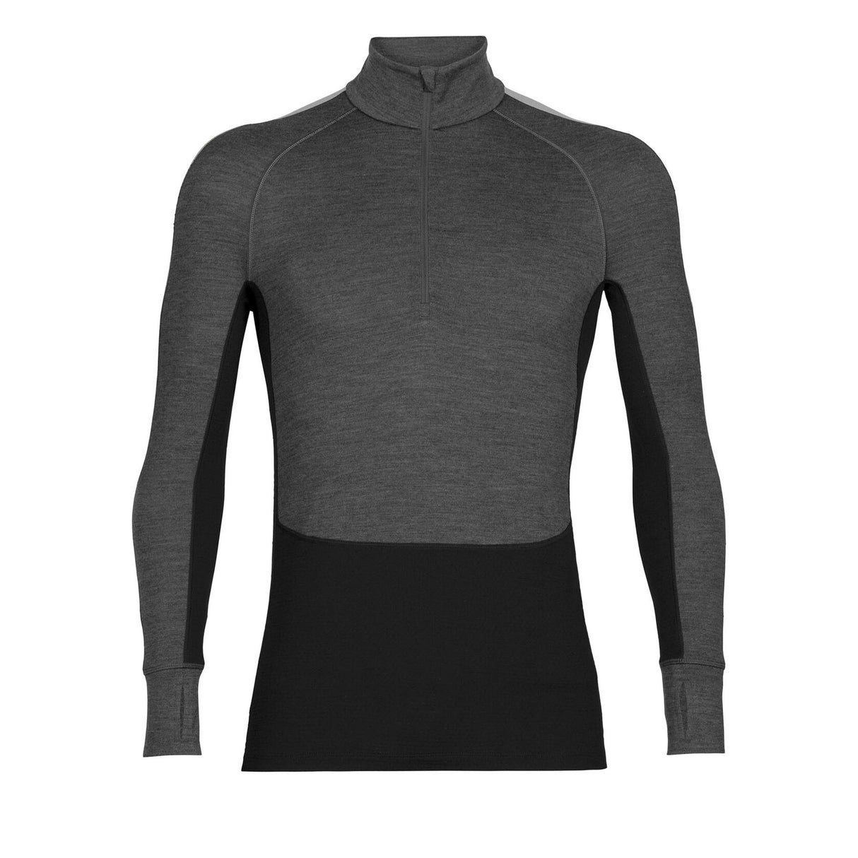 Icebreaker Men's Zoneknit 260 Long Sleeve Half Zip Base Layer Top Jet Heather / Small-Jet Heather / Medium-Jet Heather / Large-Jet Heather / X-Large-Jet Heather / XX-Large - 53 Degrees North