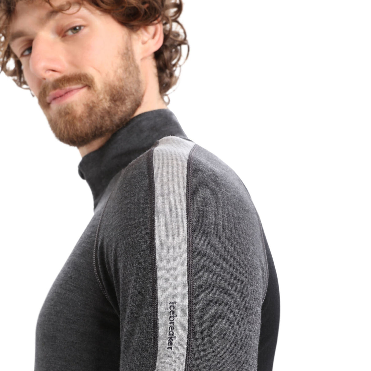 Icebreaker Men's Zoneknit 260 Long Sleeve Half Zip Base Layer Top Jet Heather / Small-Jet Heather / Medium-Jet Heather / Large-Jet Heather / X-Large-Jet Heather / XX-Large - 53 Degrees North