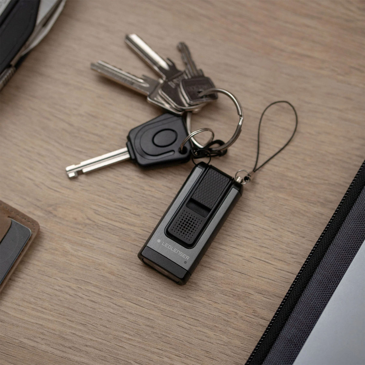 Ledlenser K6R Safety Keychain Light with Alarm Rose Gold-Grey - 53 Degrees North