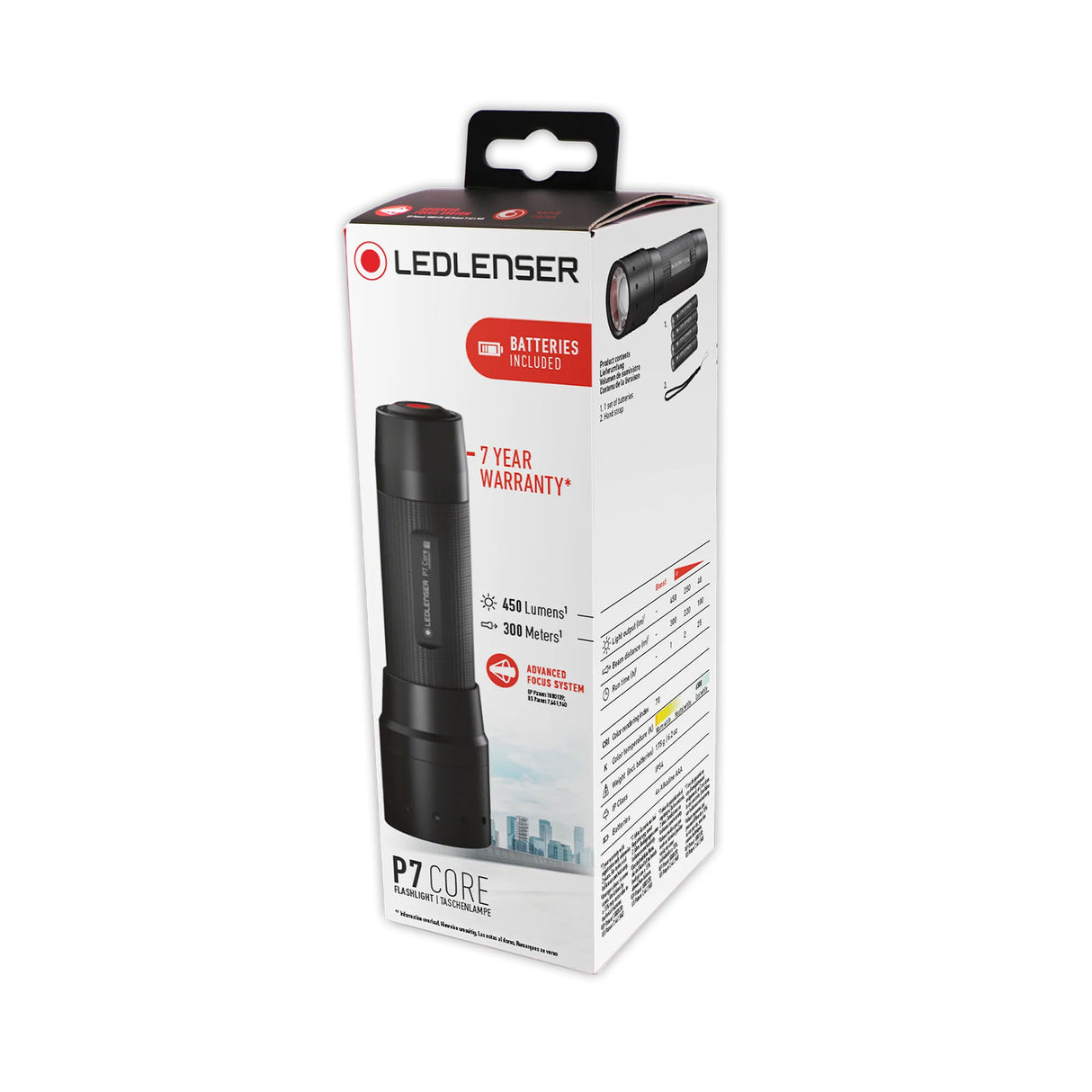 Ledlenser P7 Core Torch Black - 53 Degrees North