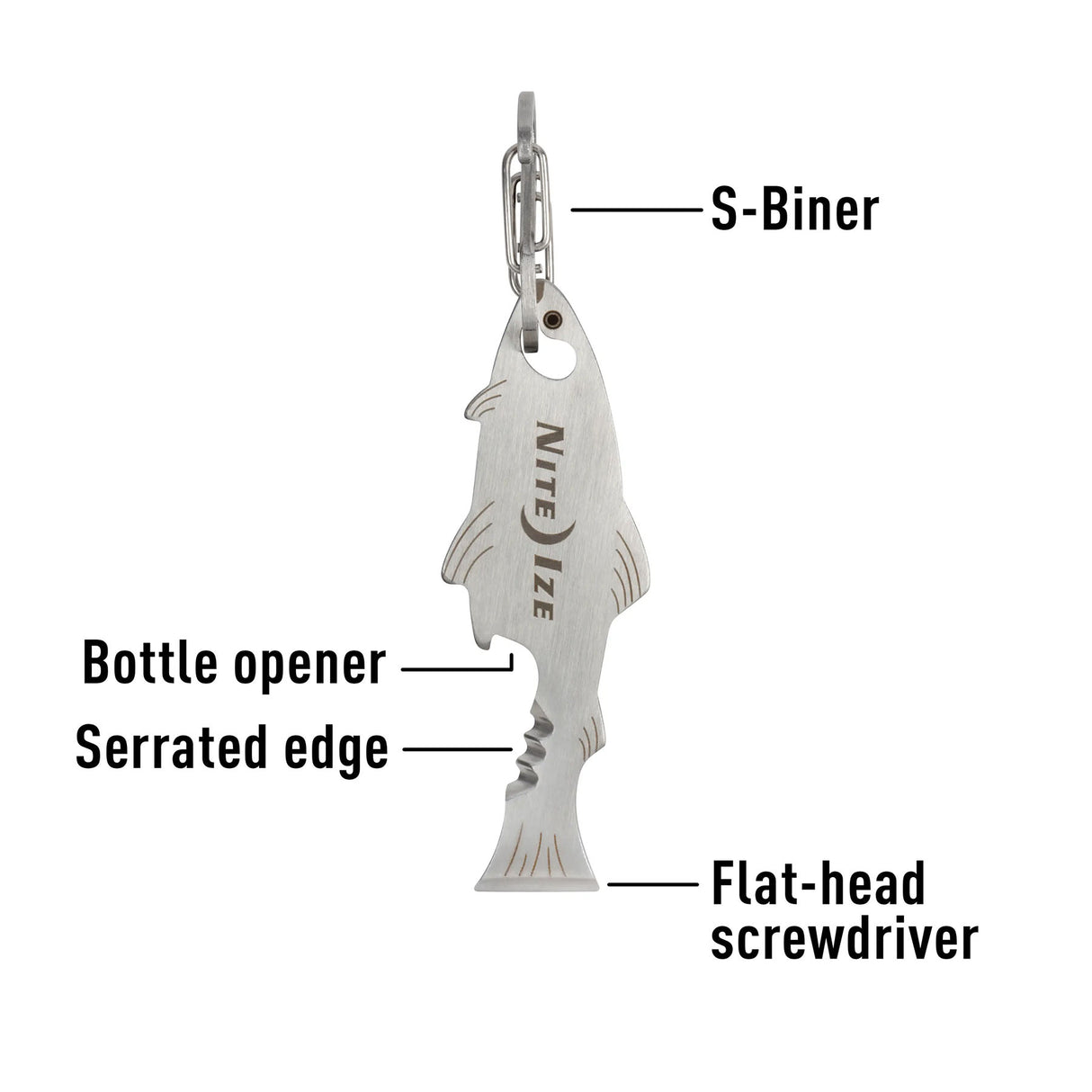 Nite Ize Doohickey Fishkey Stainless Steel - 53 Degrees North