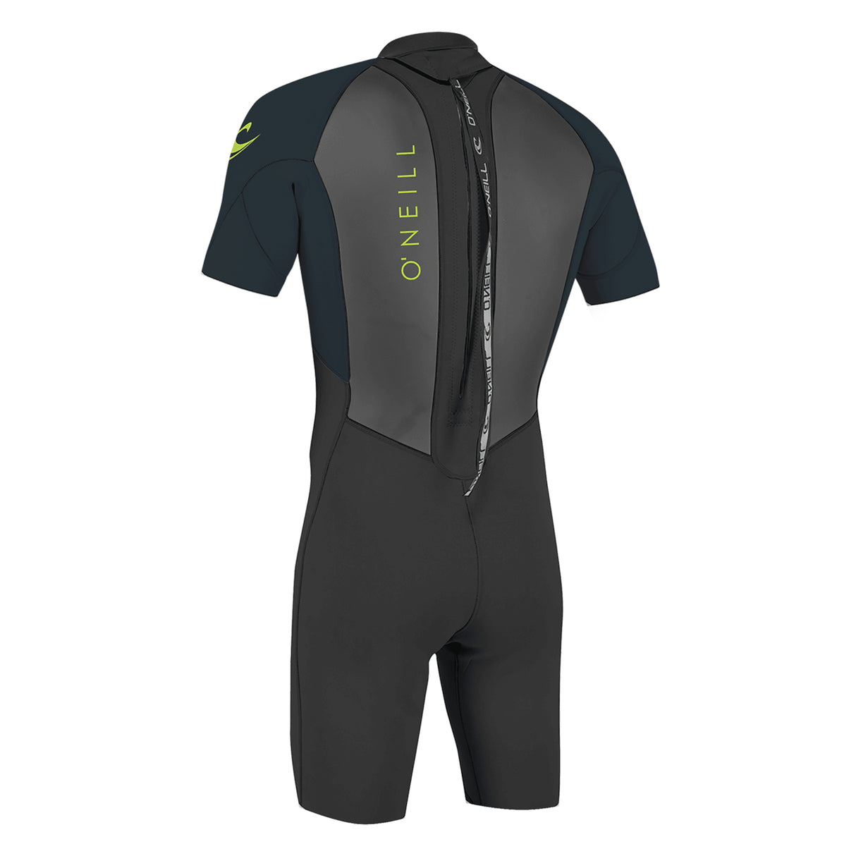 O'Neill Youth Reactor II 2mm Short Sleeve Back Zip Spring Wetsuit Black/Aqua / Age 3-4-Black/Aqua / Age 5-6-Black/Aqua / Age 7-8-Black/Aqua / Age 9-10-Black/Aqua / Age 11-12 - 53 Degrees North