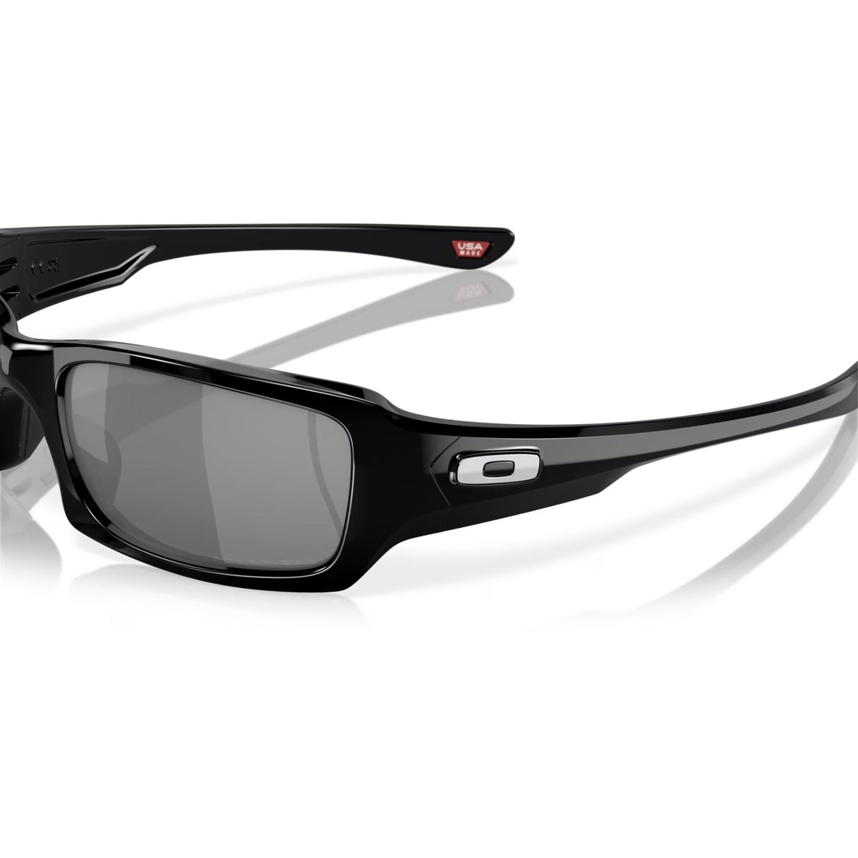 Oakley Fives Squared Black Iridium Polarized Sunglasses Polished Black - 53 Degrees North