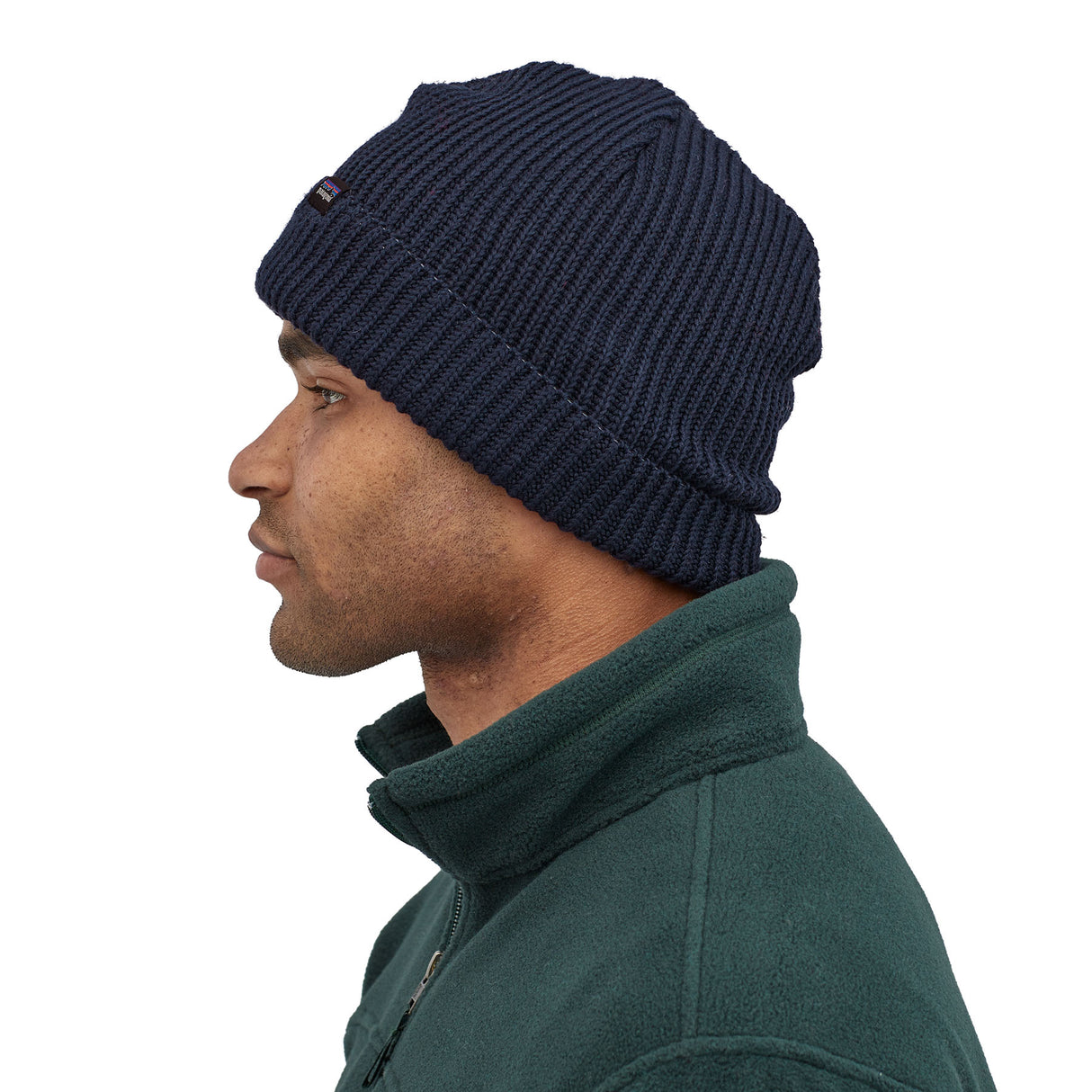 Patagonia Fishermans Rolled Beanie Contrast Stripe/Weathered Stone - 53 Degrees North